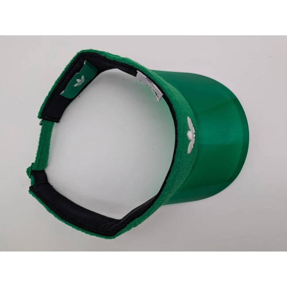 Adidas Golf Wang Terry Cloth Visor Green Translucent Brim Trefoil Hat Adjustable